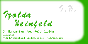 izolda weinfeld business card
